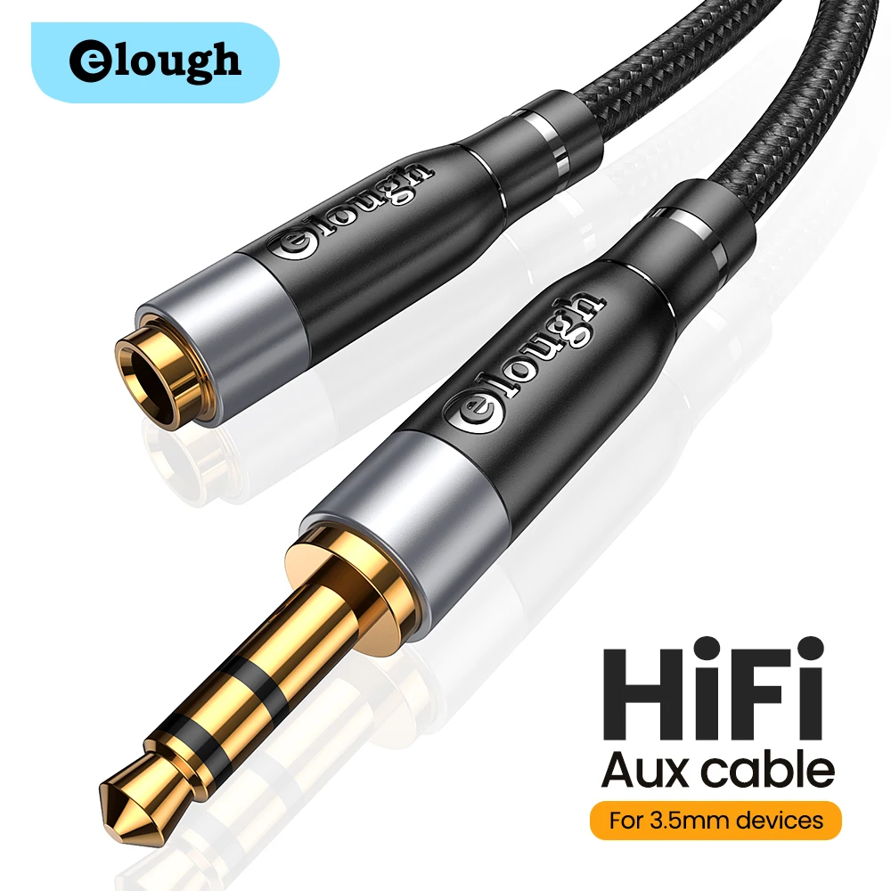 

Elough 0.5m 1m 2m 3m 5m AUX Cable Extension 3.5mm Audio Extension Cable For Car iPhone Redmi Smartphone Headphone Speaker MP3 PC