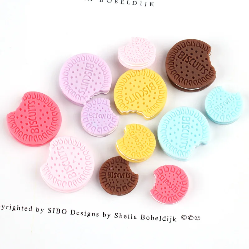 10pcs 19MM 26MM DIY resin cookies Sandwich biscuits charms cabochon ornament craft pendants decoration jewelry making material | Украшения
