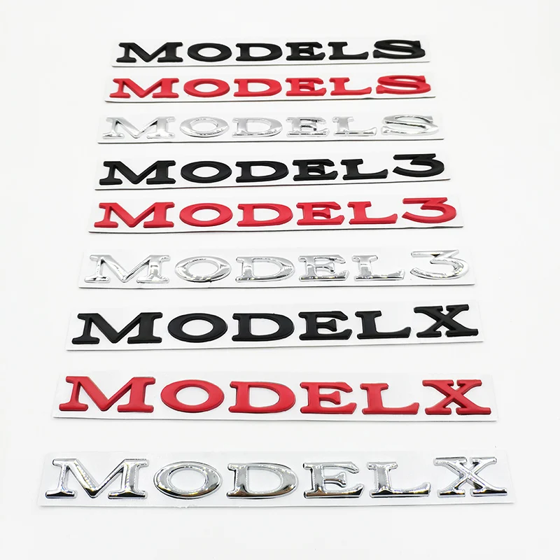 

Для моделей Tesla Model3 Modelx, модель 3 X S, модификация автомобиля, значок на багажник, эмблема, наклейка, аксессуары