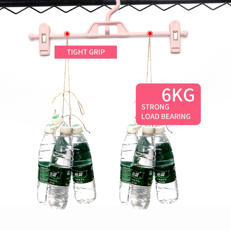 

Anti-slip Multilayer Trousers Clip Plastic Stackable Adjustable Retractable Pants Hanger Multifunction Space Saver Hanging Rack