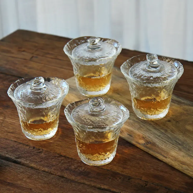 Утолщенной термостойкого стекла чайный набор кунг-фу крышка чашки японский