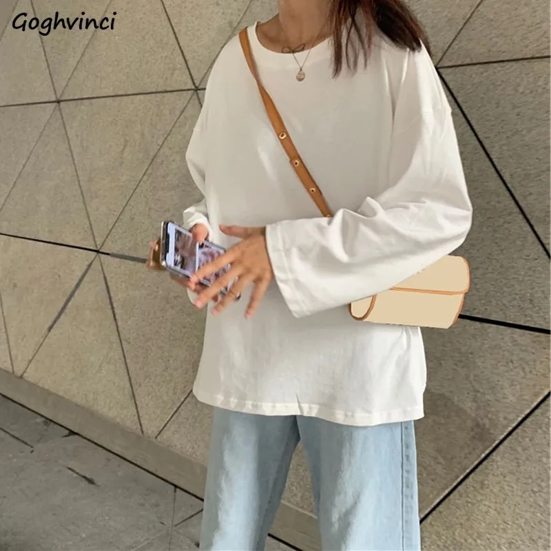 

Толстовка без капюшона, Женские однотонные толстовки с круглым вырезом, Женские Простые универсальные стильные модные топы в стиле Ins на ве...