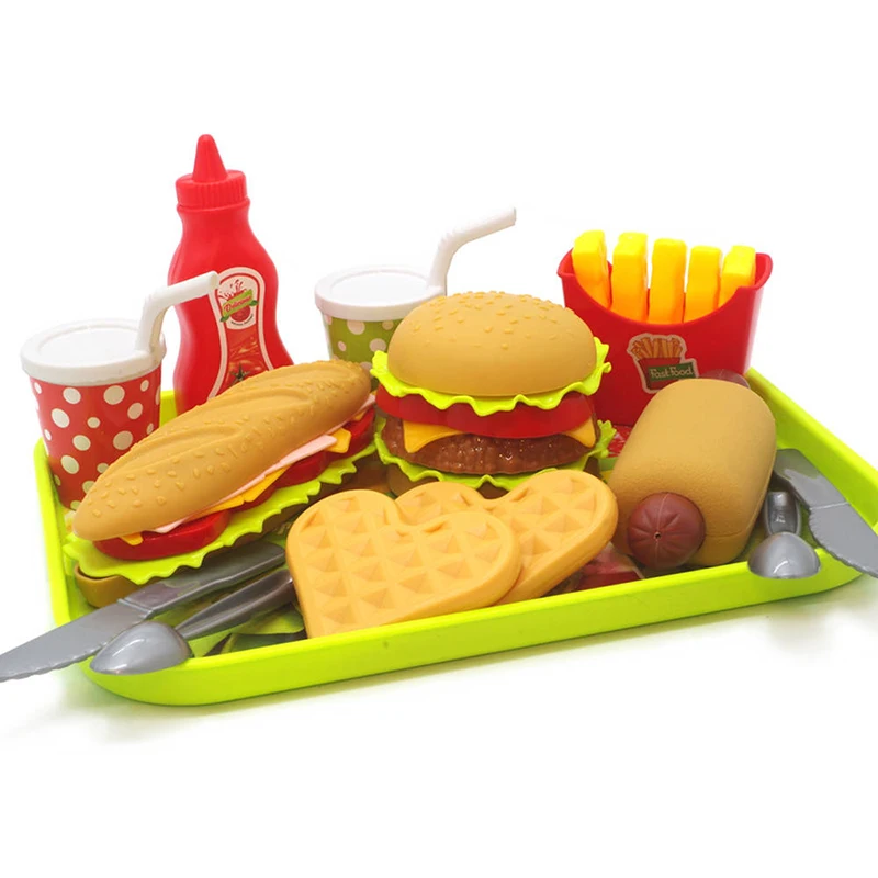 

2021 New Kitchen Toy House Play Toy Plastic Kat Food Drink Kit Pretend Play Early Enlightenment educationToys gifts for kids