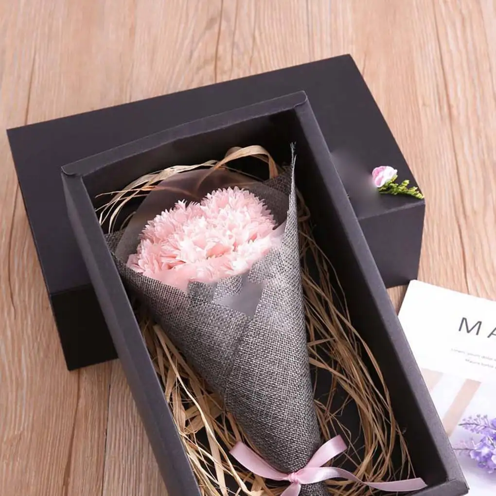 

Soap Rose Flower Gift Box Flower Fragrance Petal With Light Combination Artificial Rose Valentine'S Day Birthday Romantic Gift
