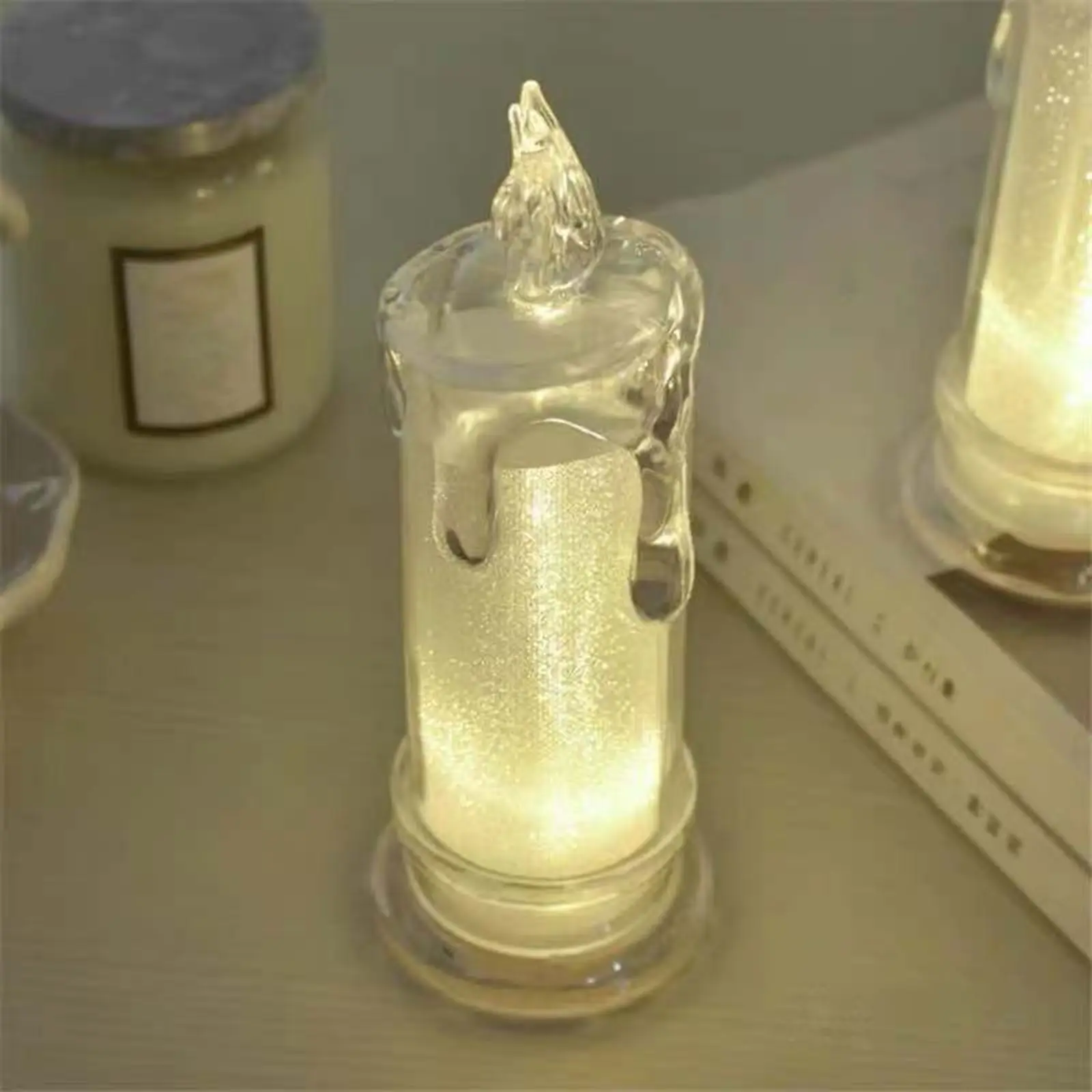 Decorative Electronic Candle Beautiful USB Charging Simulation Light Holidays Ornaments for Christmas Wedding Home | Дом и сад