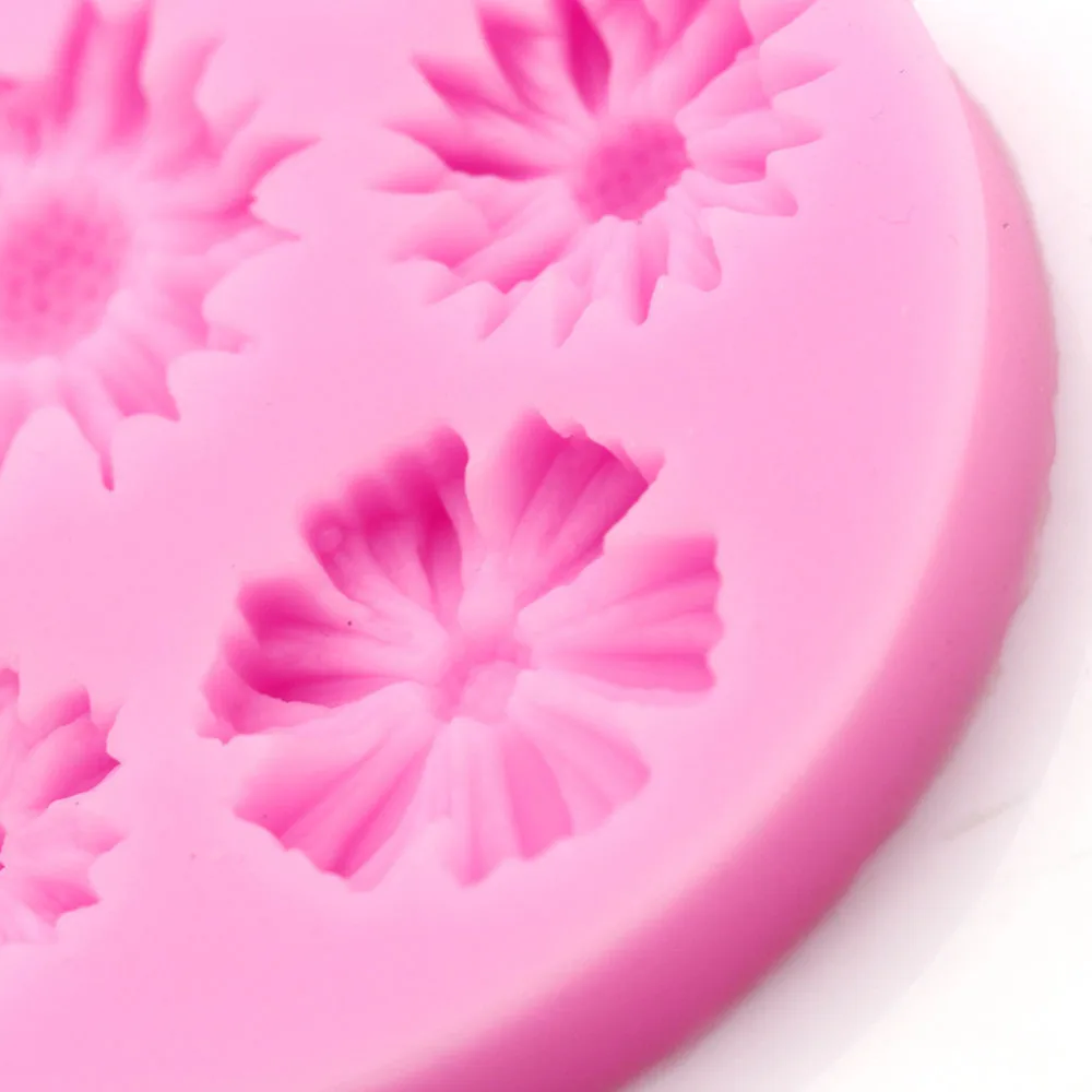

3D Daisy Flower Silicone Molds Fondant Craft Cake Candy Chocolate Ice Pastry Baking Tool Mould Fondant Tools