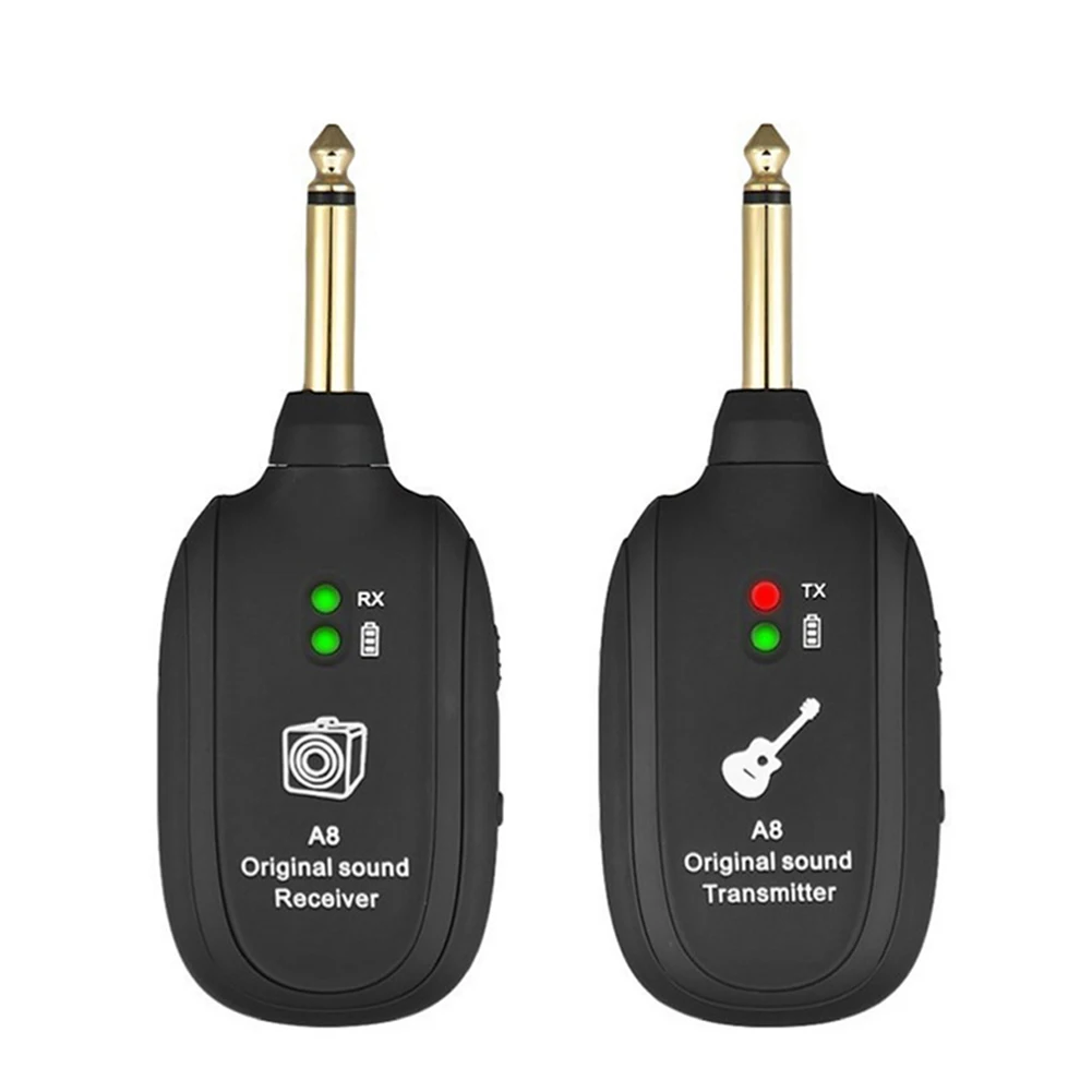 

Guitar Wireless Transmitter Receiver with Built-in Rechargeable Battery for Musical Instrument BHD2