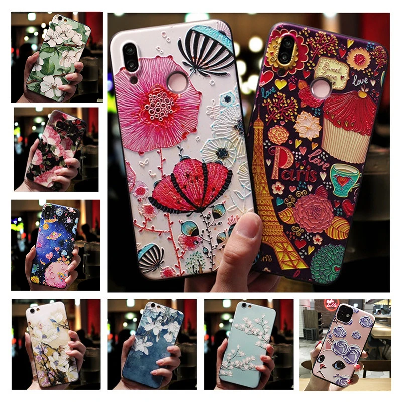 

3D Emboss Flower Silicone Soft Back Cover Phone Case For Samsung Galaxy A40 A 40 M30s A51 A50 A 50 A70 A80 A71 A30s A 30 s Case