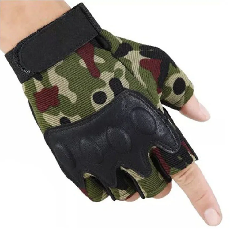 Перчатки на полпальца для мужчин тактические камуфляжные уличные солдатские