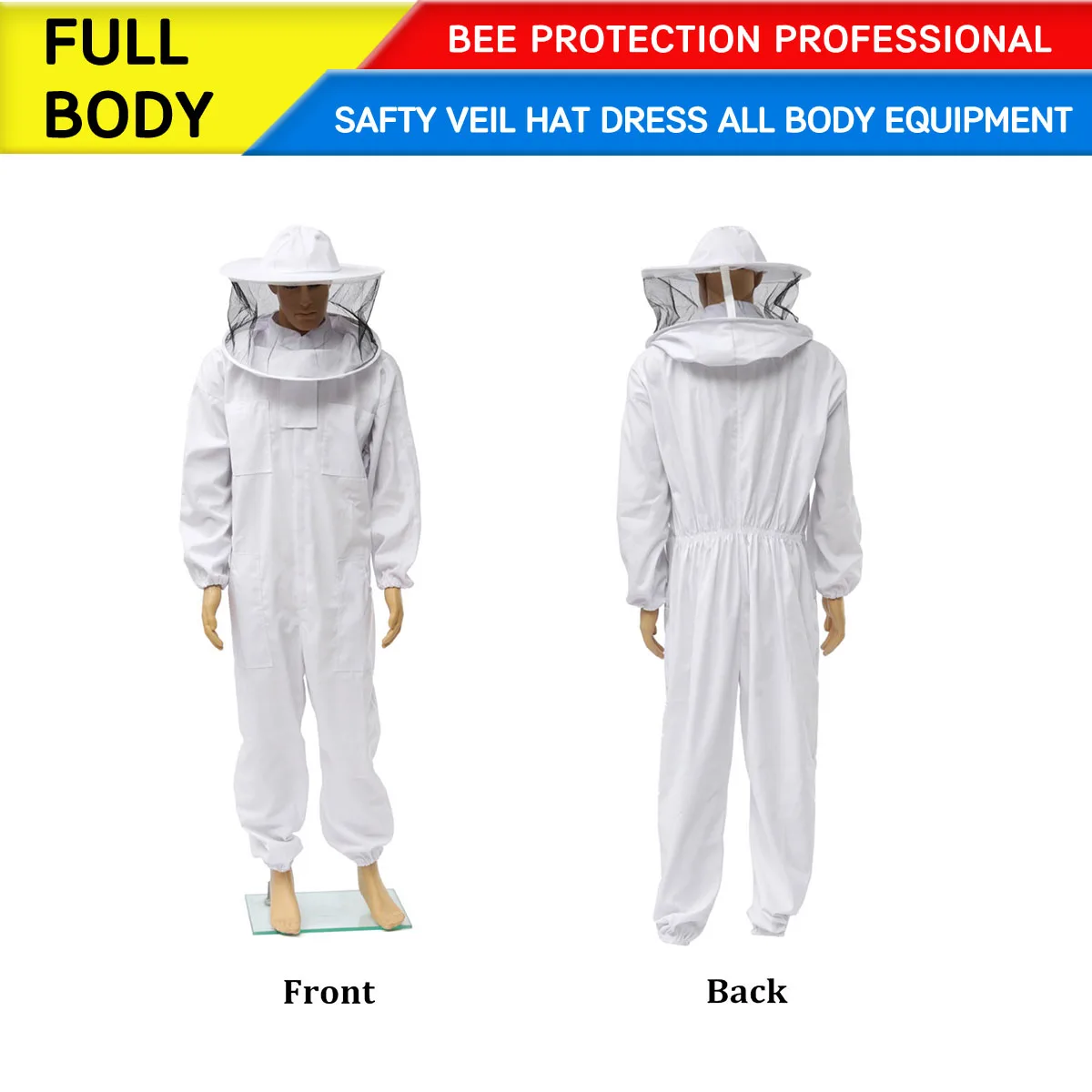 

Профессиональная одежда для пчеловодства, пчеловодческий костюм с полной защитой для всего тела, защитная вуаль, шляпа, платье, все оборудо...
