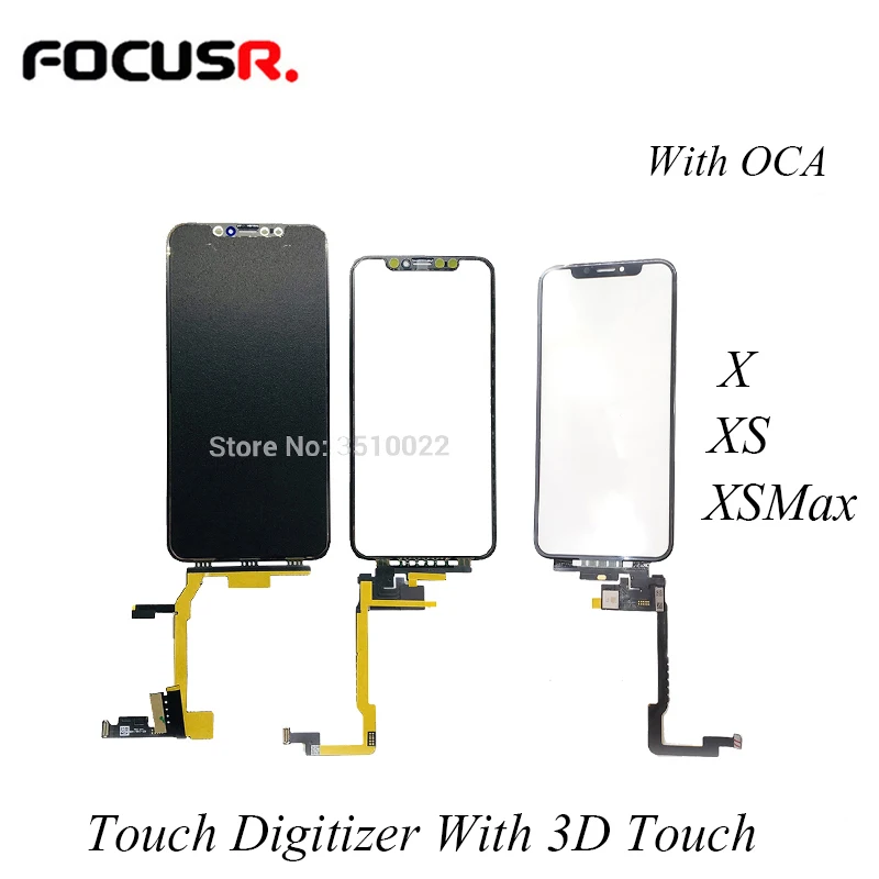Длинный кабель ЖК дисплей сенсорный экран дигитайзер с 3D ОСА для iPhone X XS Max