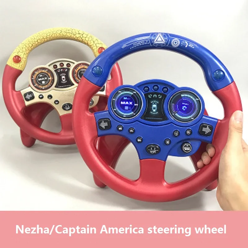 

Eletric Simulation Steering Wheel Toy with Light Sound Baby Kids Musical Educational Copilot Stroller Steering Wheel Vocal Toys