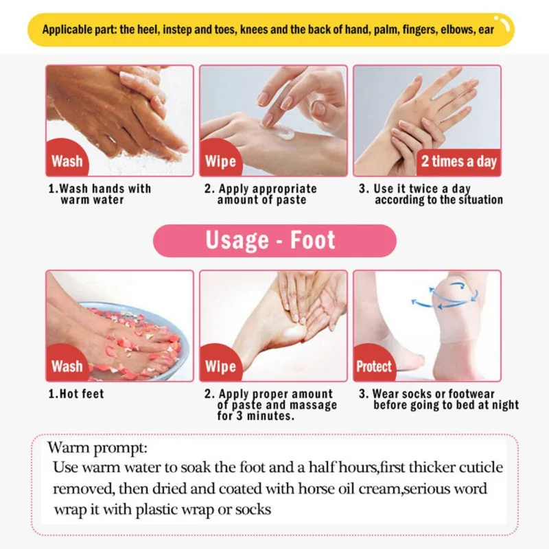 

Large Capacity Horse Oil Foot Cream Moisturizing Anti-crack Soften Skin Anti-drying Foot Cream