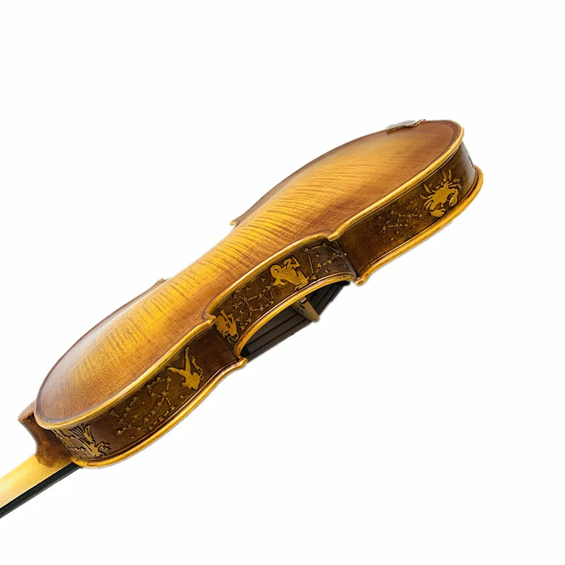 Скрипка в стиле SONG Master Strad 4/4 резьба по ребра и шею коричневая скрипка красивый