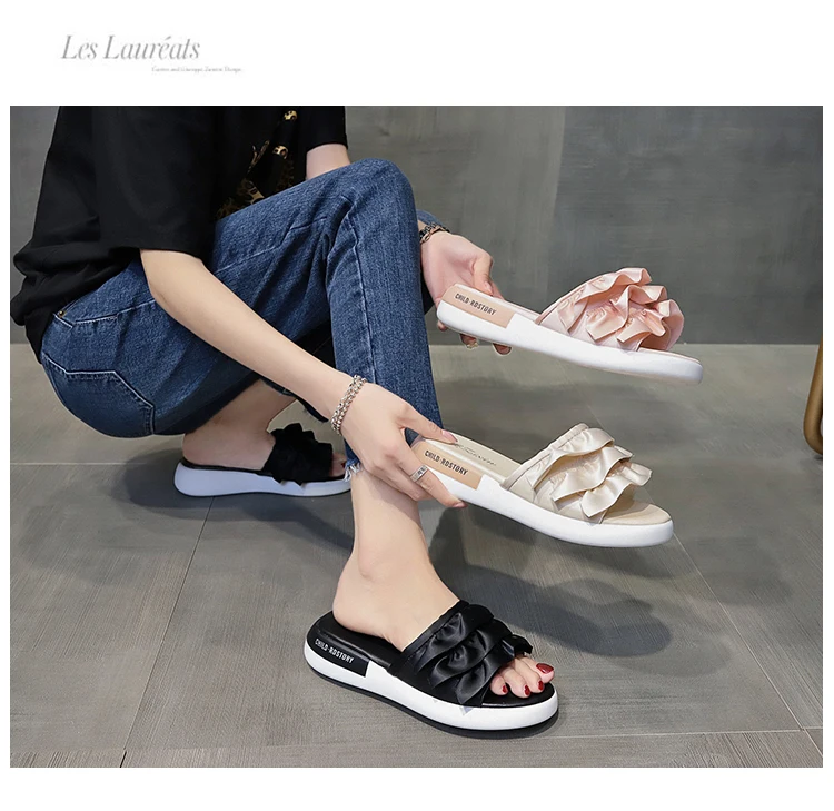 Модные женские шлепанцы модные летние босоножки на платформе 4 см