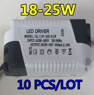 

10 Pieces LED Driver Adapter Transformer 18-25W AC 85-265V Power Supply Bare Board for LED lights Constant Current 300mA