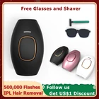 Лазерное Удаление волос IPL, 500000 вспышек, Перманентный лазерный эпилятор с кварцевой лампой, женский купальник, бикини, безболезненное искусство
