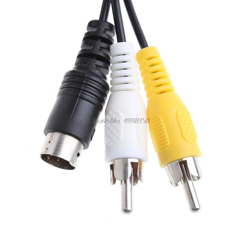 Черный 1 5 м/5FT Аудио Видео AV стерео композитный кабель адаптер для SEGA бытие/MD