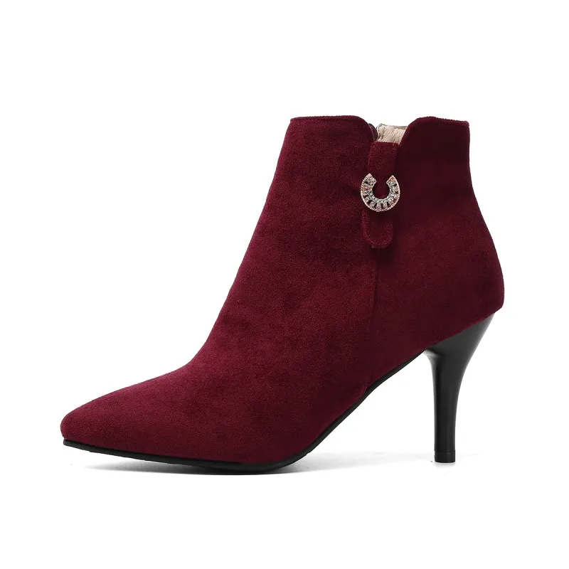 Женские ботильоны с гидравлической вставкой ботинки на молнии сбоку большой