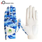 Голубая камуфляжная дизайнерская перчатка для гольфа с шариковым маркером, классная, для любой погоды, ручка для левой и правой руки, размер s, M, L, XL