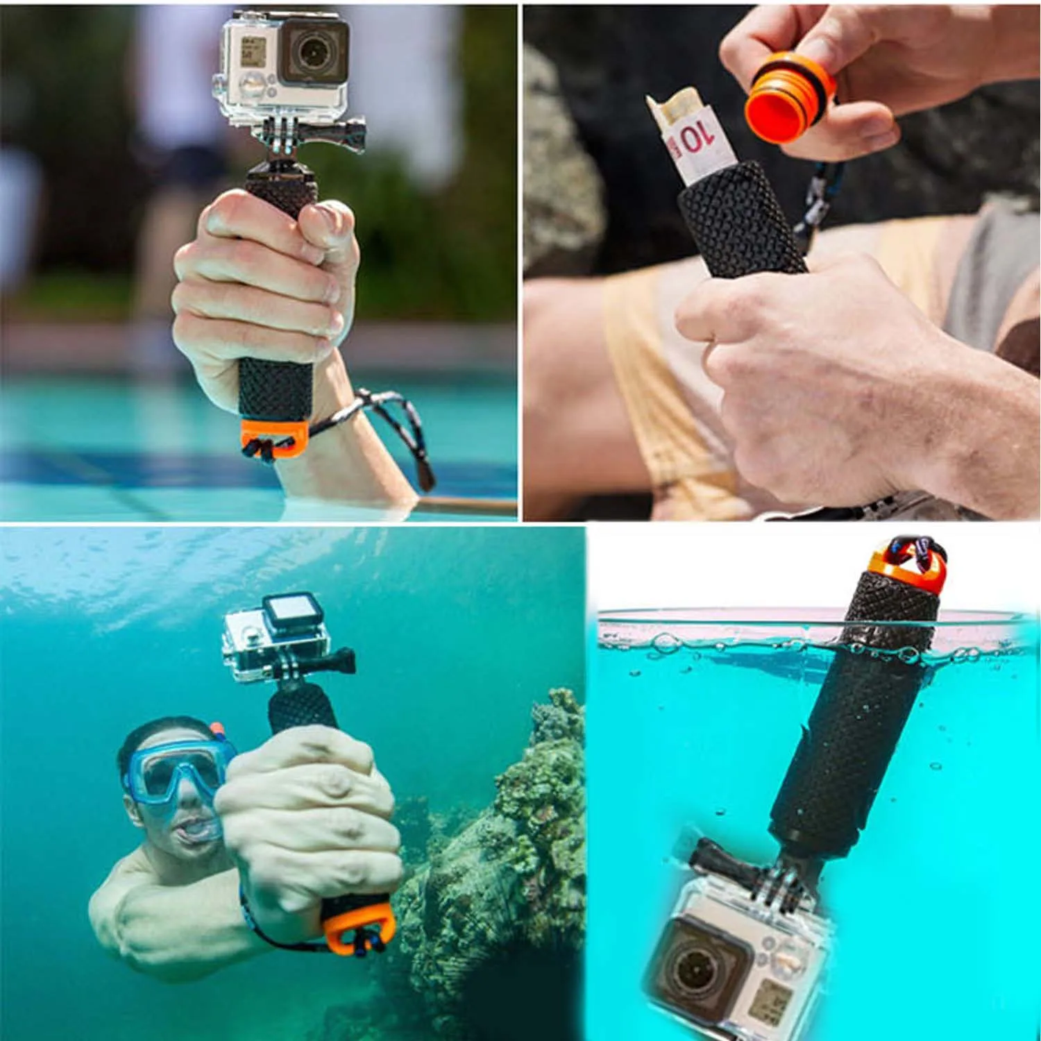 Плавающий Ручной штатив плавучий стержень палка монопод для Gopro Go Pro Hero 876543 Xiaomi Xiomi