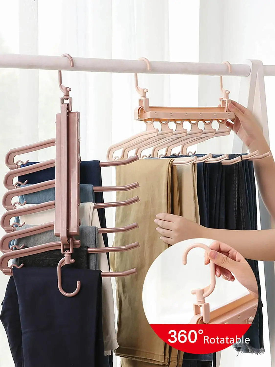 6 в 1 складная вешалка для брюк одежды шарф держатель хранения сушилка белья