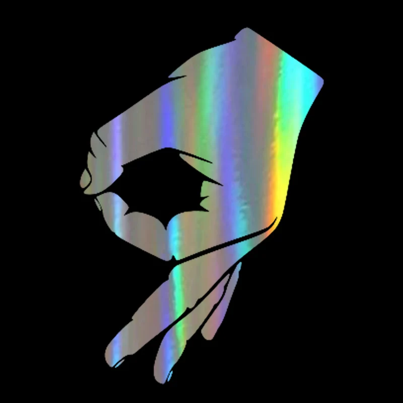 

Наклейка для автомобиля, 3D, 11 х16 см, забавная Виниловая наклейка для украшения рук в стиле OK, наклейка для стайлинга автомобилей, наклейка на ...