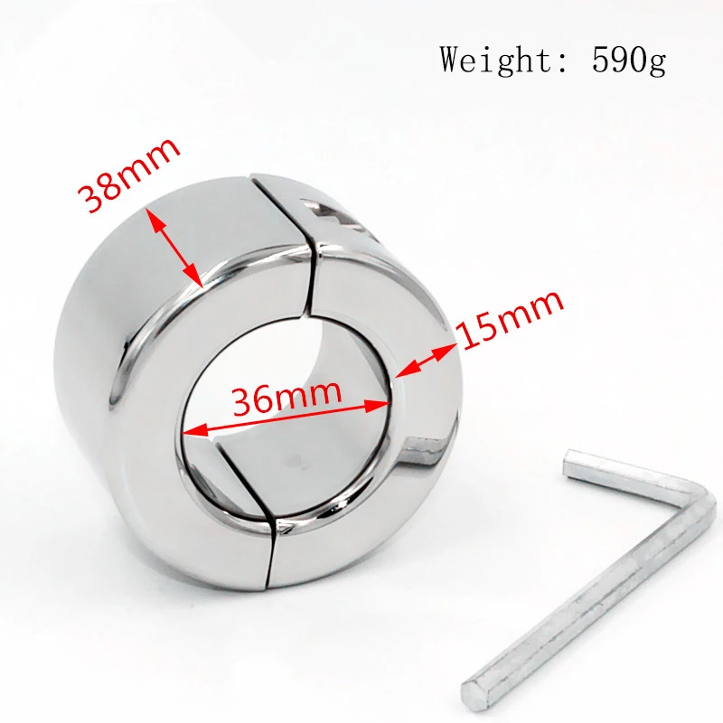 590 г стальной тяжелый шарик Растяжитель металлический замок для пениса кольцо на