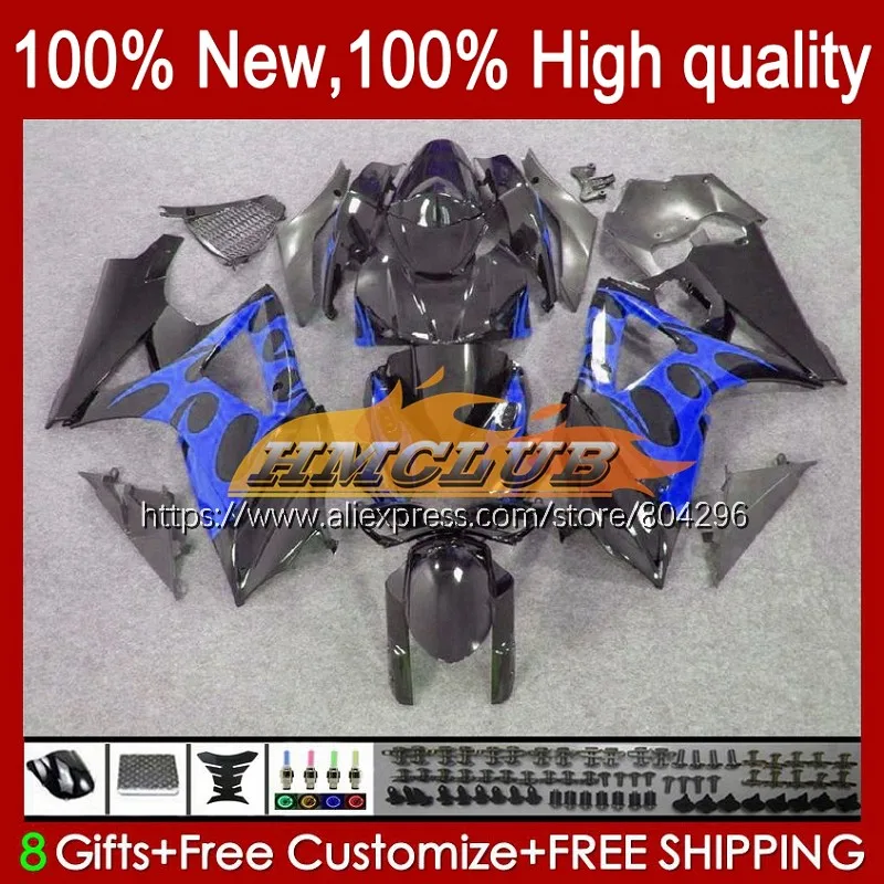 

Корпус для SUZUKI GSXR1000 K7 GSXR-1000 GSX R1000 35No.121 GSXR 1000 Синий Пламя CC 1000CC 07 08 GSX-R1000 2007 2008 Обтекатели