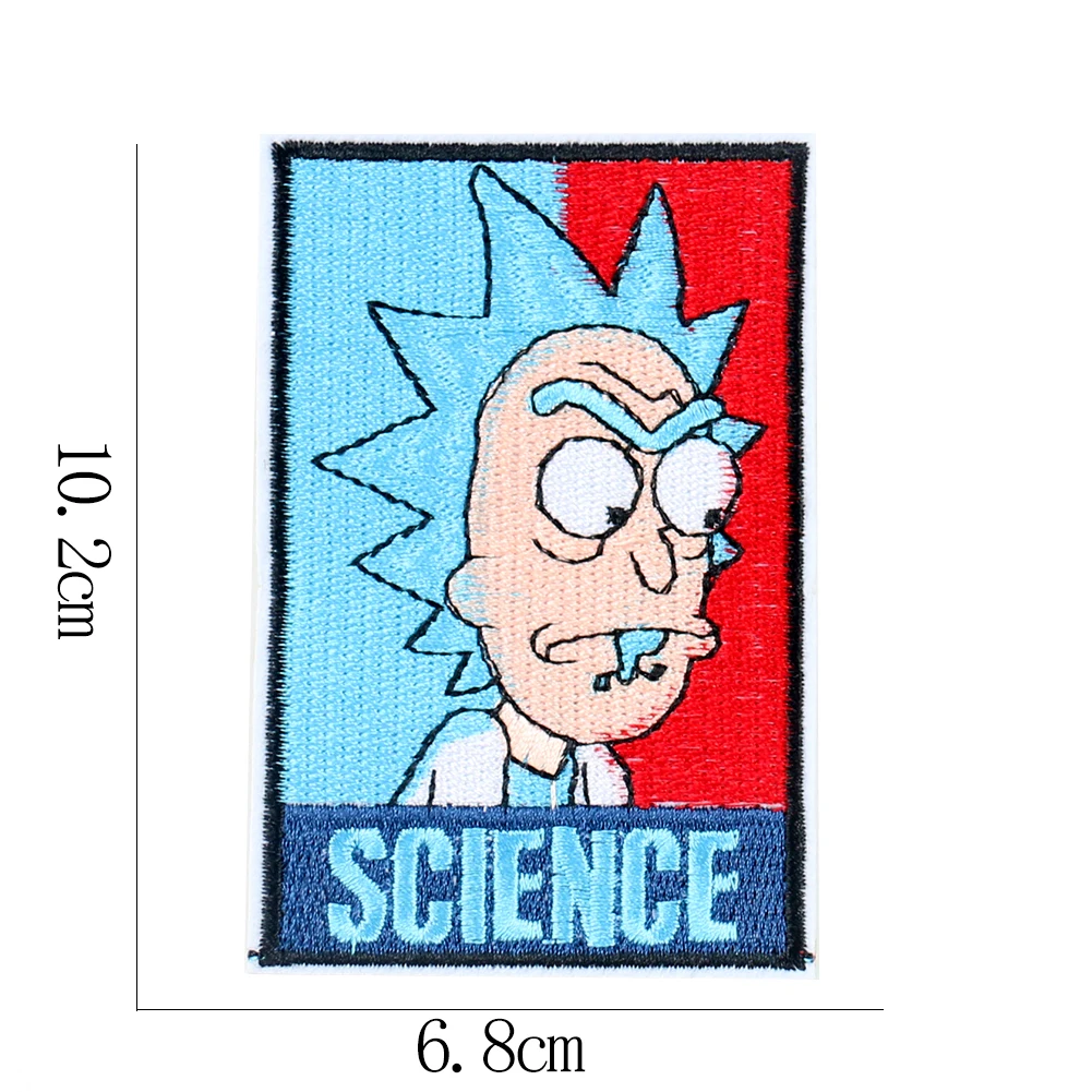

5PCS Cartoon Anime Science Patches Embroidery Applique Iron on Clothing Sew on Fabric Badge DIY Apparel Accessories Wholesale