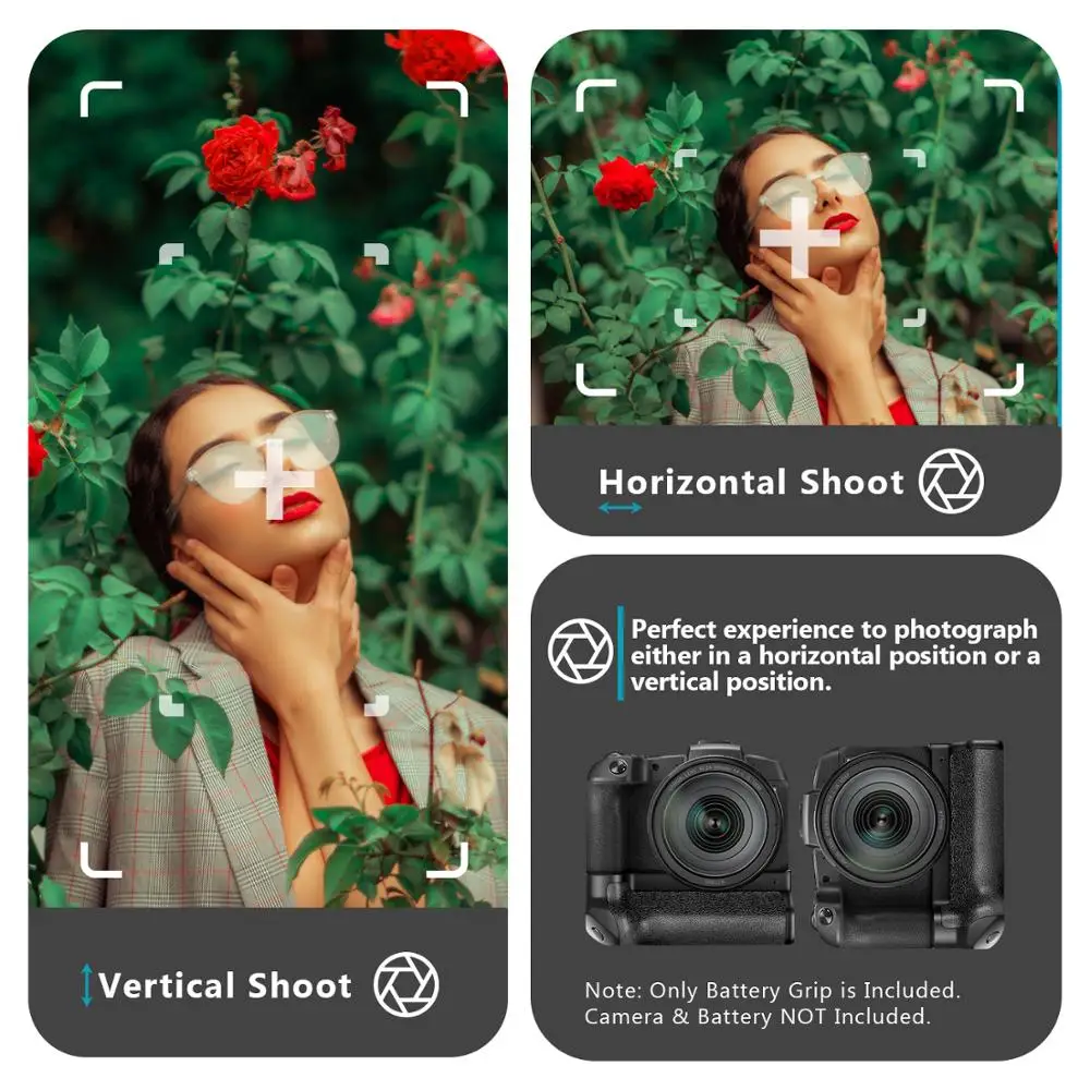 Вертикальный батарейный блок Neewer с держателем аккумулятора совместимым камерой