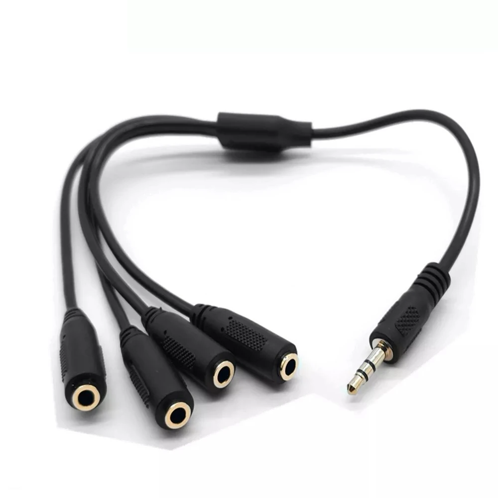 (1/8 zoll) TRRS стерео Stecker на 3x 1/8 zoll 3,5 мм стерео джек Weibliche 3,5 мм стерео-аудио-разветвитель Кабель Золотой Косплей