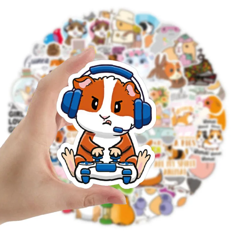 103050pcs new style guinea pig graffiti waterproof skateboard travel suitcase phone laptop luggage stickers diy kids girl free global shipping