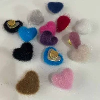 new 6pcs magnetic detachable decorations 1 71 5cm 3d soft heart shape poms charms fluffy press on nails jewelry accessories