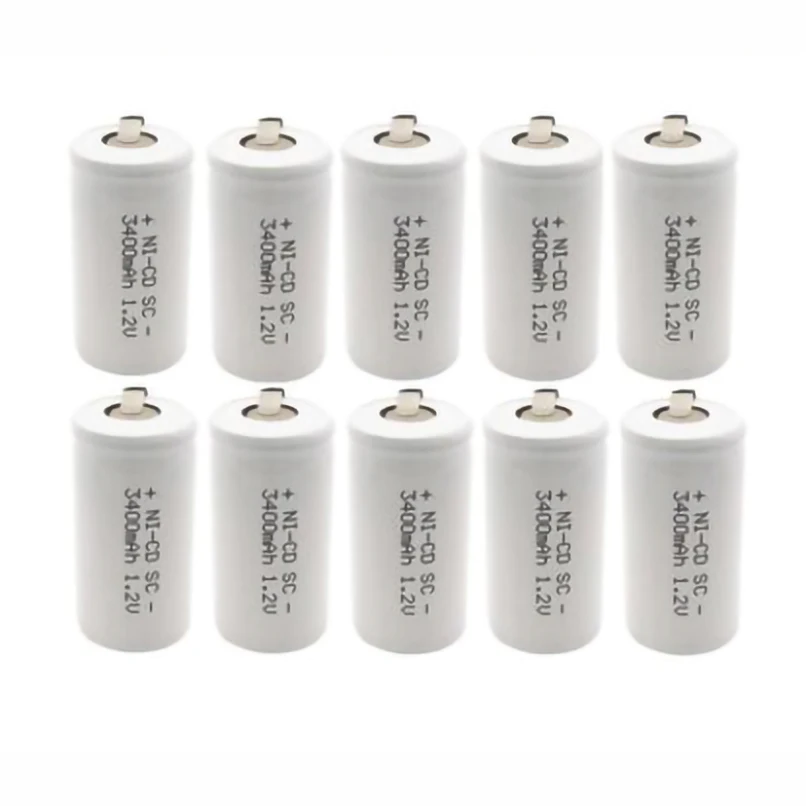 Аккумуляторная батарея SC 20 шт./лот 1 2 В 3400 мА/ч аккумулятор бесплатная