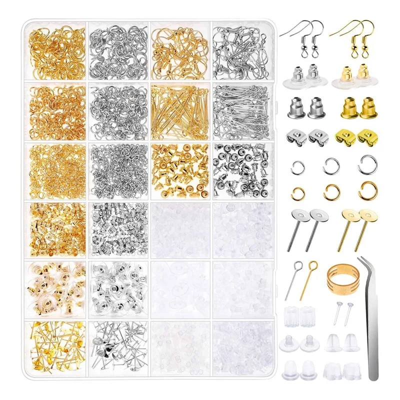 2320Pc Diy Handmade Jewelry Repair and Production, Bracelet and Necklace Material, Earplugs, Ear Pins