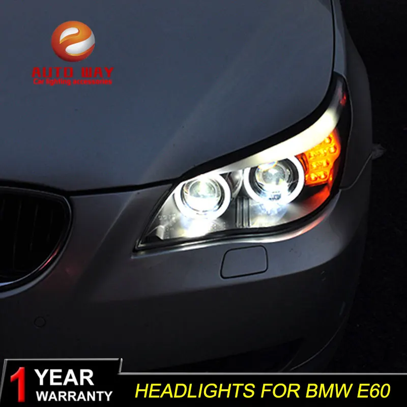 

Car Styling Case for BMW E60 Headlights 2003-2010 523i 530i Angel Eye LED BMW E60 Headlight DRL Hid Bi Xenon Auto Accessories