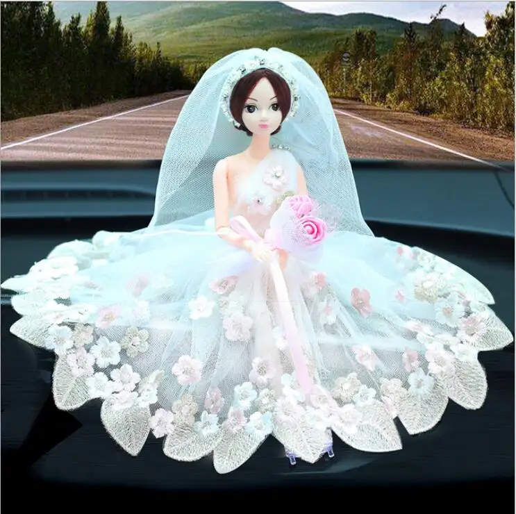 

Car decoration car creative cute decoration fashion female wedding dress cartoon doll handmade home car decoration gift