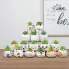 Милая Детская керамическая ваза, плантатор, настольные украшения, домашний декор, горшок для сада, горшок для растений, 1 шт.