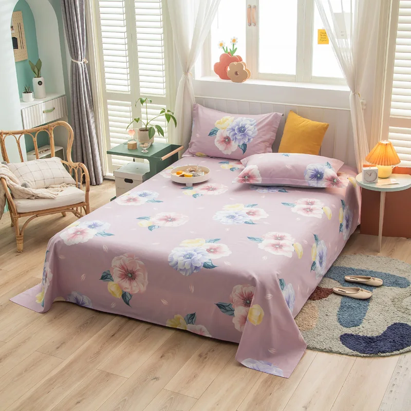 

Pastoral Style Flower Summer Quilts Students Duvet Sheet Pillowcase 3pcs/set Cotton Air Conditioned Comforter Quilt Set150x200cm