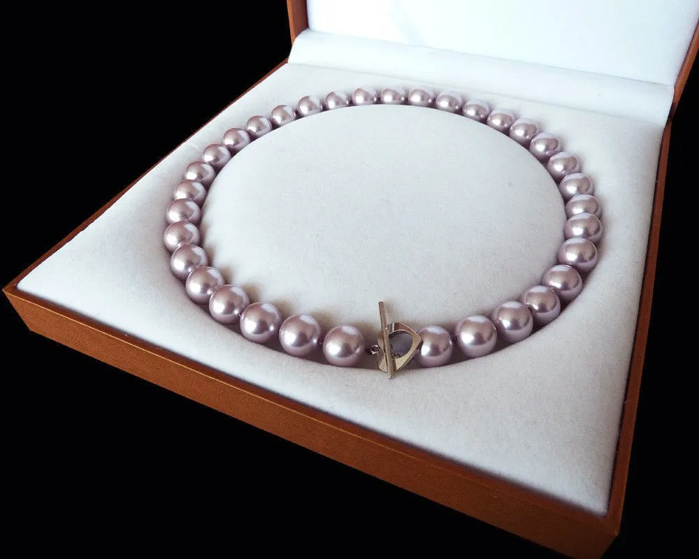 AAA + Редкие огромные ювелирные изделия 12 мм подлинное Южно-морское фиолетовое