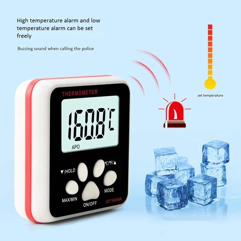 

DT1004A Food Thermometer Household Kitchen Probe Type Milk Coffee Baking Cake Oil Temperature Barbecue Thermometer