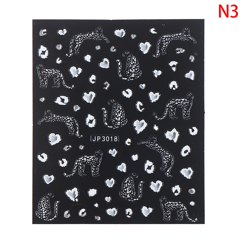 

1sheet Snowflakes 3D Nail Art Stickers Christmas Xmas Transfer Stickers For Nails Self-adhensive Decals DIY Nail Art Decoration
