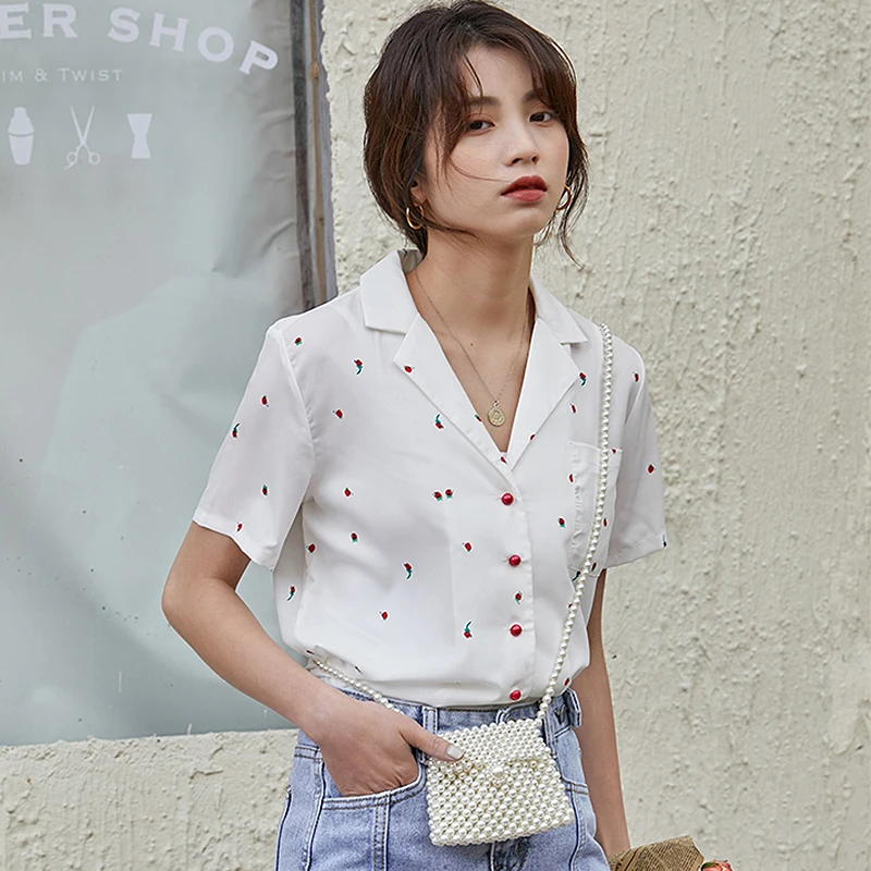 

BETHQUENOY Chiffon Summer Shirts Women 2021 Vintage Ladies Tops Oversized Blouses Chemisier Femme Plus Size Blusas Camisas Mujer