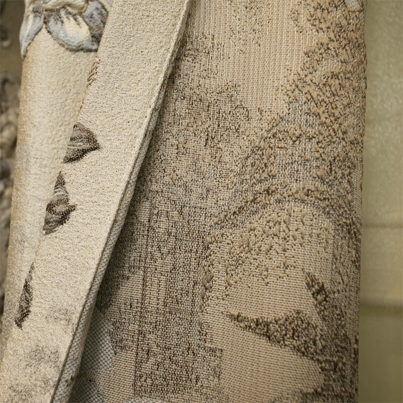 Европейские Роскошные 4D жаккардовые затемненные занавески для спальни высокое