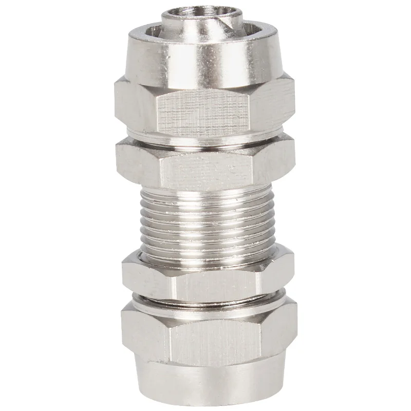 

Quick-twist string plate Wear plate Separator through connector Copper nickel-plated lock female Trachea connector 4/6/8/10/12MM