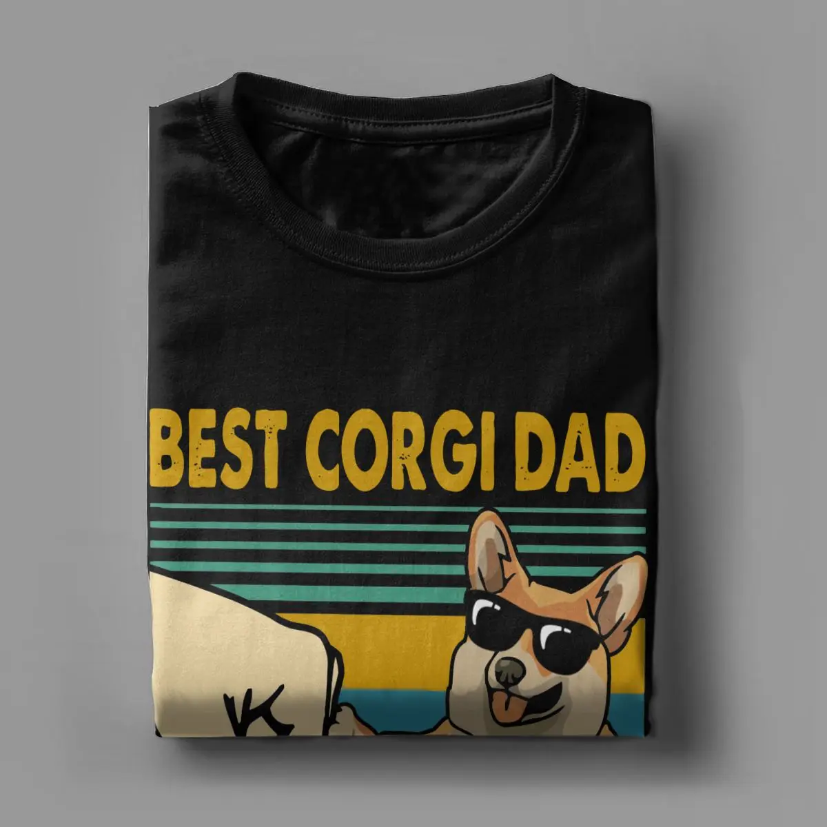 Футболка мужская с надписью Best Corgi Dad | Мужская одежда