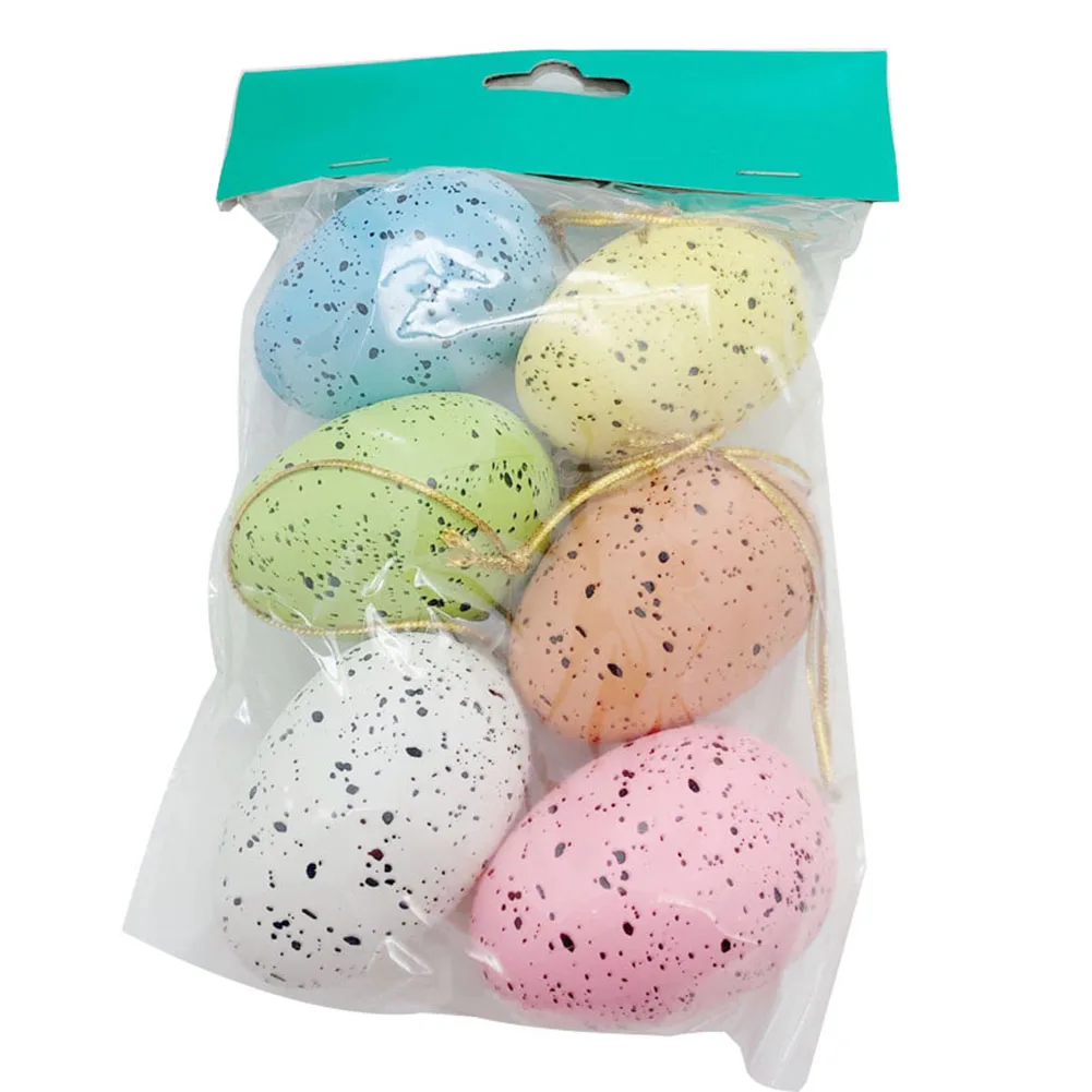 6 шт. пасхальные пластиковые разноцветные декоративные яйца|Украшения своими