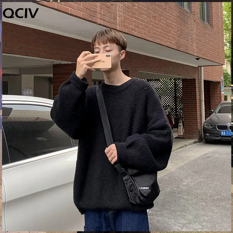 

Round neck sweater male students Korean version of loose and versatile bottoming sweater personality trend ins winter