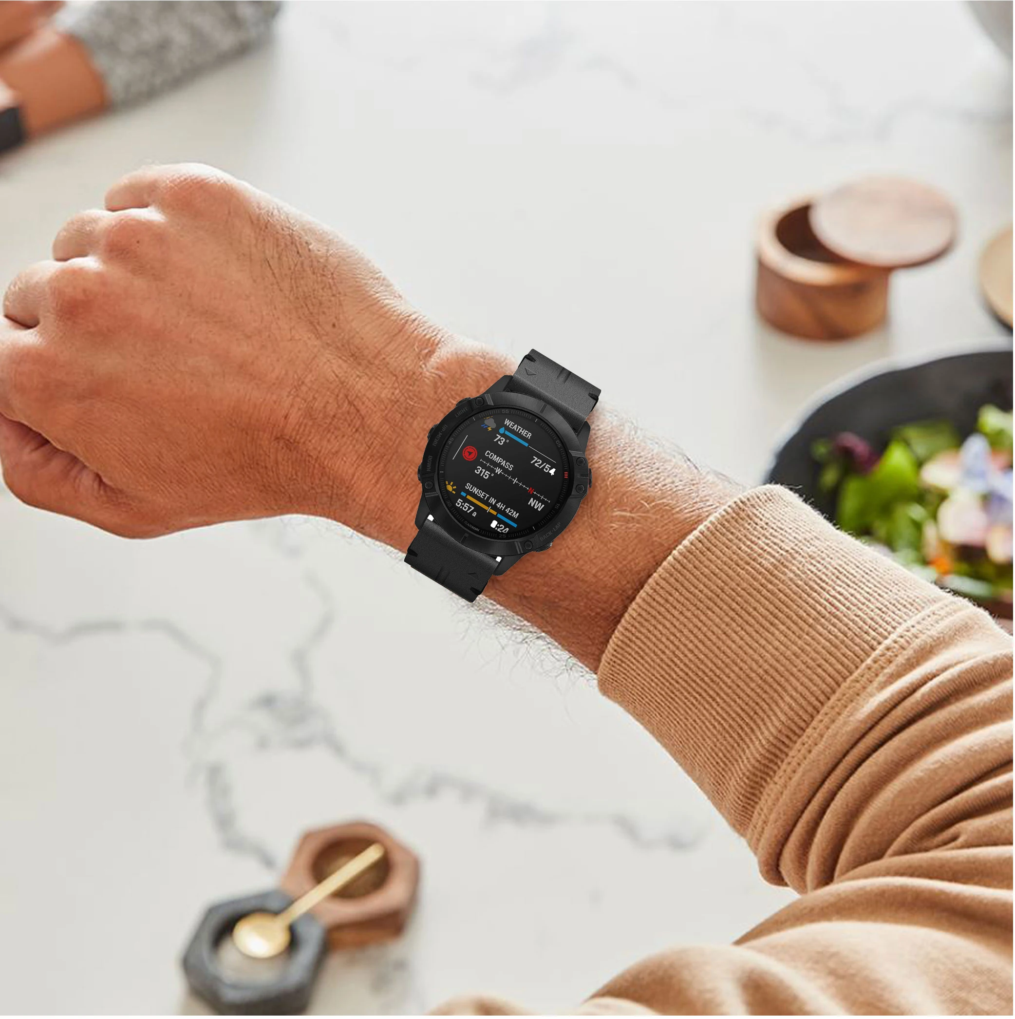 Ремешок силиконовый для наручных часов Garmin Fenix 6X 3 3HR цветной сменный Браслет
